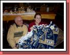Grandma made all the kids BYU fleece blankets last year, so Tess got hers this year.  Grandmothers never forget about anyone!