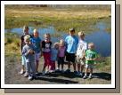 A bunch of the cousins that came for a walk to try and feed the ducks.
