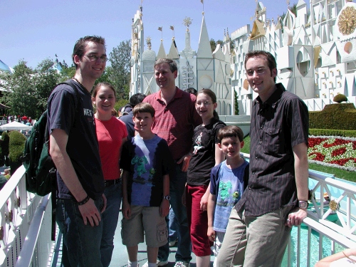 The group waiting for their favorite ride...well, ok, they only go on it because I make them..."It's A Small World!"