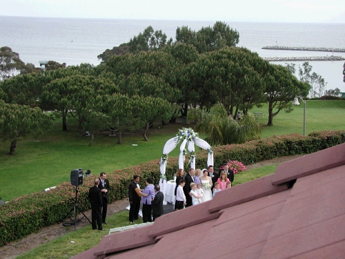 The view out our window -- I think there were at least 3 or 4 weddings that weekend.