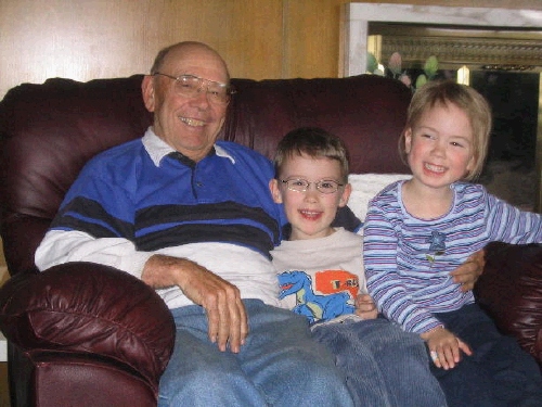 Great Grandpa Harm with Talmage and Julia