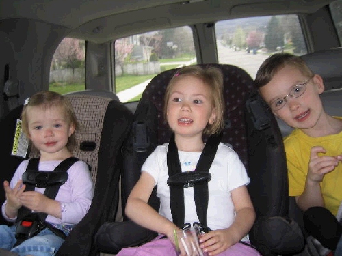 Sing your way home...at the end of the day.... Talmage and Julia with Karen Crapo