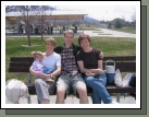 A warm day?  Let's head to the park and fly kites!  Melinda, Karen, Matt and Michelene