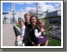 The whole family at Temple Square