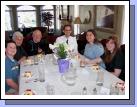 Easter Sunday dinner -- left to right, Clark, Grandma Pat, Grandpa Wally, Loren, Anne, and Nichole Trone (Phillip's good friend who was visiting from Oregon for the weekend).