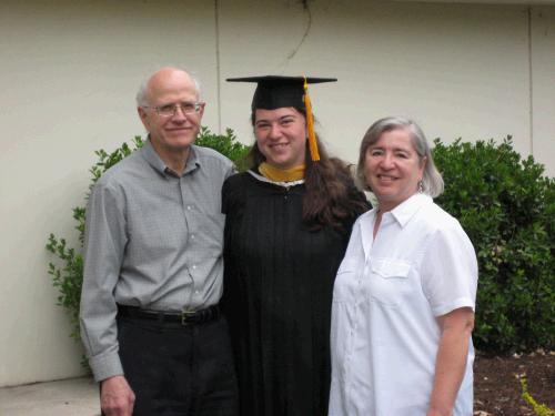 Anne with her parents, Gerry and Carol Bogue.  They are from Seattle, but have retired here in Provo.