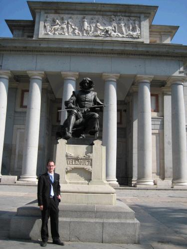 Me and Velazquez in front of the Prado.