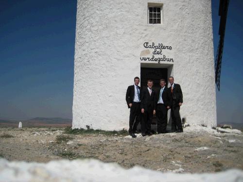 We finally reached the top. Again, like Cuenca, it was super windy. We managed to get a district photo without our cameras blowing away