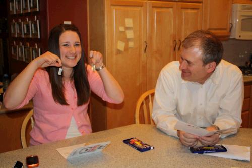 Birthday cards, chocolate and earrings from Poland.  Well...only Madeleine got earrings :)