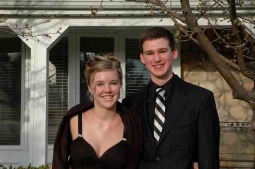 Elliot and Natalie ready for dinner and dancing.