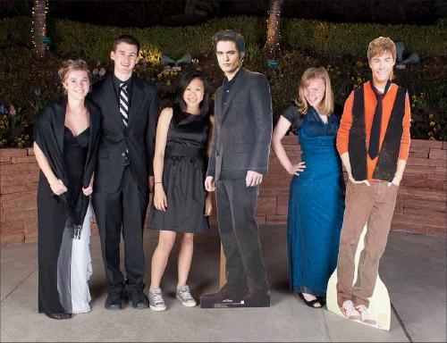 Elliot's triple date for Waterford's prom. All the girls are real, but only one of them was lucky enough to have a real man for a date.