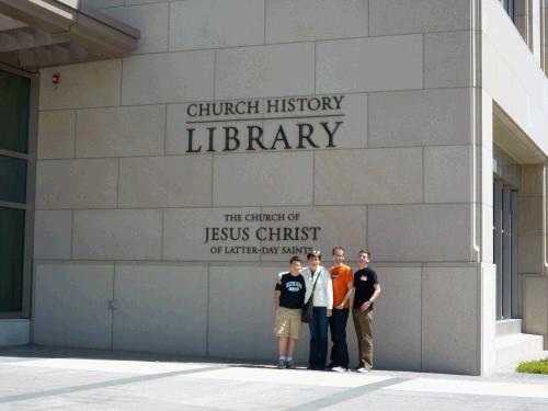 Dad went back to work and we crossed the street to take a tour of the brand new Church History Library.  Pretty impressive. 