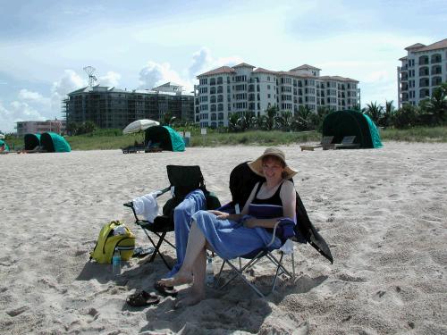 Here I am on West Palm Beach.  I just may have to retire near a beach!