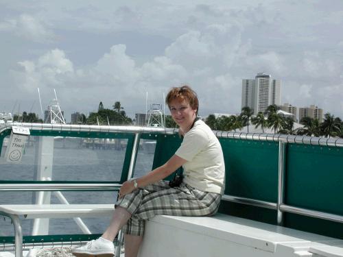 We took a water taxi tour and were shown where the rich and famous people live on Palm Beach.  Of course everyone's windows were boarded up, because it was hurricane season.  No one told us!  No wonder we could get a room!