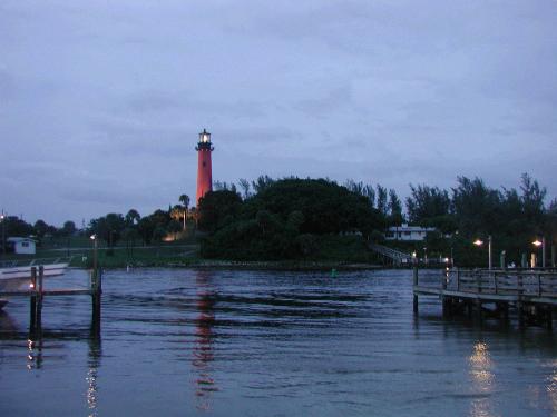 This is Jupiter Lighthouse.  Apparently you can climb 110 stairs to the top and look out all directions.  Unfortunately, we discovered this after it was closed for the week.