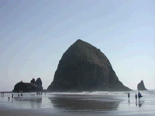 Cannon Beach's "Haystack Rock" - the second biggest monolith in the country.  It is huge!