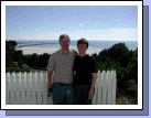 Our 21st anniversary picture -- showing the view from the lighthouse's front porch.