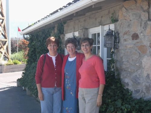 Here we have all three Carroll Hall roomates together: Me, Tammy and Melora.  We got together for lunch and a little shopping at Gardner Village.  It was fun to catch each other up on our families.