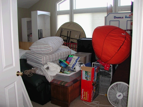 After they carpeted our room, the furniture fairies had to come in the night and move everything from the other three bedrooms into our room, so the carpet guys could come back the next day and do the bedrooms and the stairs.  Then the next night we had to move everything back.  Oh my goodness, how tiring!