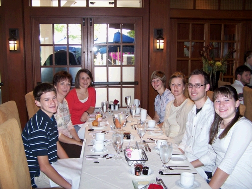 The lodge has a traditional brunch that Alan and his family used to come to to celebrate special family times. 