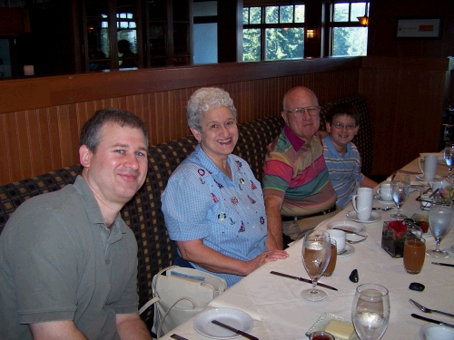 We had such a big group that we had to split up into two tables.