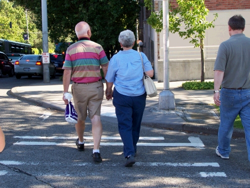 We did a fair amount of walking...following the anniversary couple.