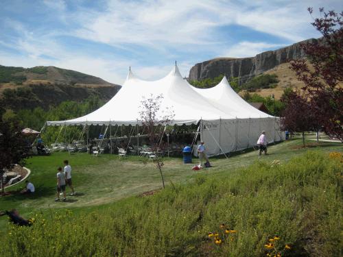 One of the big storytelling tents.