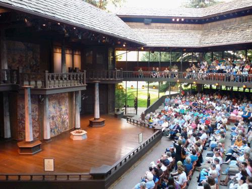 It is a great outdoor theater and some great Shakespeare!  We always sit in the balcony so we have a little protection in case of a light drizzle.