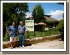 Steve and Alan outside the Garden House, a favorite place to eat in Cedar City.