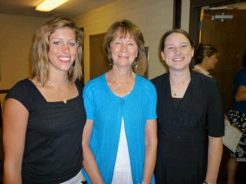 Madeleine with her Young Women President Kathy Kreutzer and her friend McKenzie Masters who also received her Young Womanhood Recognition award.