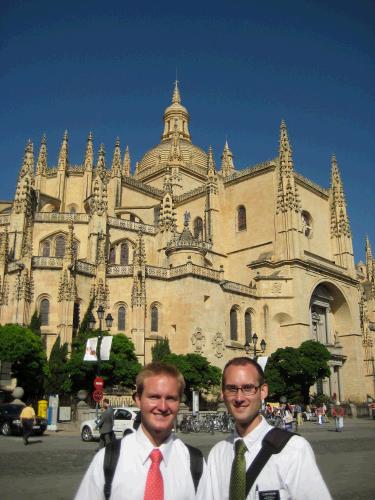 The big, decked-out, domed building is a famous cathedral. (I may have studied it in art history) Hna. Barnes said it looked like a giant wedding cake. :)
