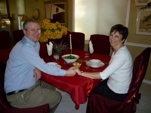 That night our cute kids served us a romantic dinner for two.  Yeah, I guess we pretty much celebrate everything by eating :)