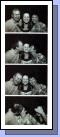 I guess a trend these days at wedding receptions is to have a photo booth where all your guests can jump in and get their pictures taken. The guest is given a copy and the other copy is pasted into a book so the bride and groom can remember who came.

Madeleine came with us to our cousin Brooke Richards' reception and I kid you not, this was my very first time in a photo both -- it was kinda fun actually...Madeleine was giving us directions!