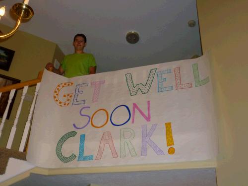 Madeleine and Elliot made this cute sign for Clark while we were at the hospital.