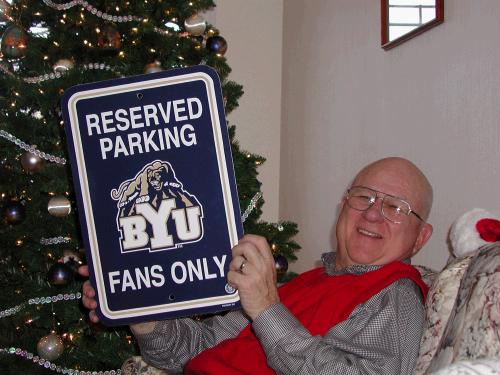 Wally wins the award for biggest BYU fan!