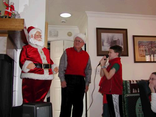 A wacky Santa was awaiting our arrival that day.