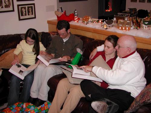 Every Christmas Eve we like to give the kids a "gift from the heart."  It is usually something family history oriented.  This year they got a Brown family history book.