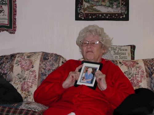 Wally gave his sister Shirley a framed picture of herself.  
She didn't quite know what to make of that!