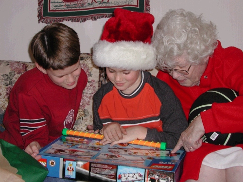 Checking out the new Lego set.