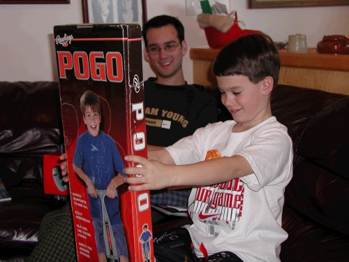 Will Clark weigh enough for his new Pogo stick?