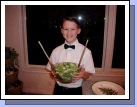 Elliot was excited to be one of the "waiters."  
And what a handsome one he is - don't you think?