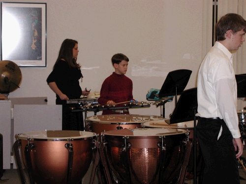 Elliot in his first percussion recital...here he's playing the Crotales.