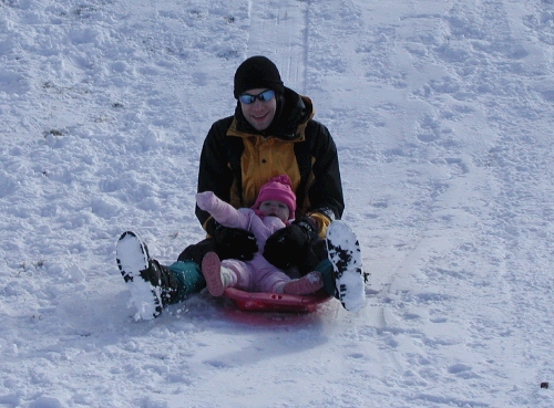 Jared taking a run with Karen.