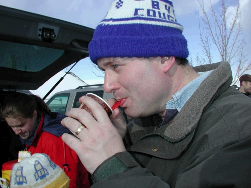 Sippin' hot chocolate through licorice?