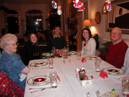 Christmas Eve dinner at our home...