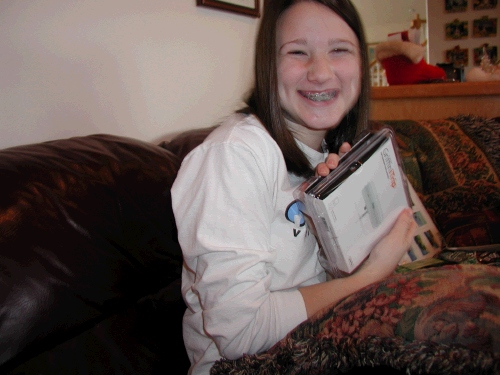 Madeleine's favorite gift -- an iTrip for her iPod -- now she can listen to her tunes in the car.