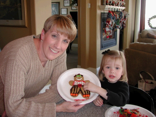 Apparently this cookie is meant to represent Melinda's husband Jared -- I think he is cuter in real life...