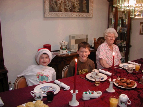 The "young" side of the table.  Shirley should love that!