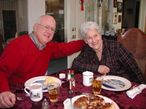 Mr. and Mrs. Claus -- the hosts of the day.