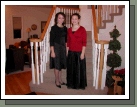 Tess and her friend Elisa ready to go pick up their guys for the Christmas Dance.